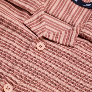 Peach Textured Stripes Shirt
