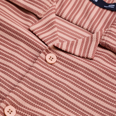 Peach Textured Stripes Shirt