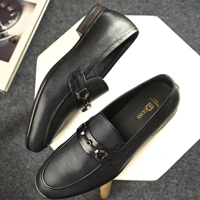 Nova Textured Buckled Loafers by Aspeerio