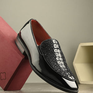 Titanium Party Loafers by Aspeerio