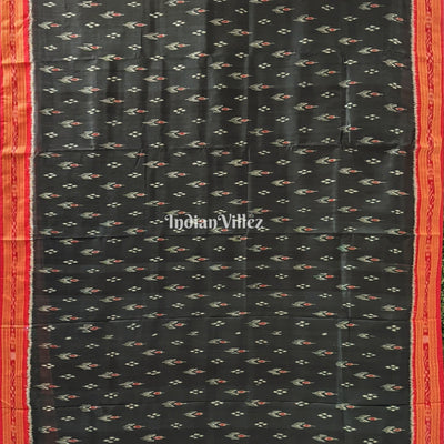 Black Mayur Chandrika Khandua Silk Saree