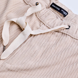 Beige Corduroy Baggy Fit Cargo