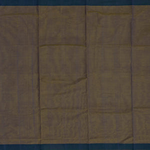 Dark Grey Handloom Venkatagiri Cotton Saree With Contrast Border