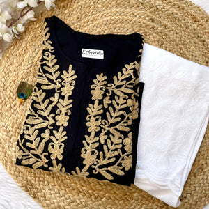 Luckhnowi Chikankari Kurti Palazzo set