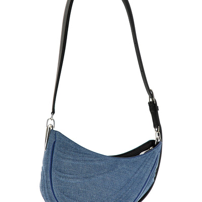 Mugler Medium Denim Spiral Curve 01 Shoulder Bag