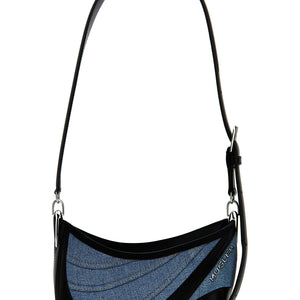 Mugler Small Denim Spiral Curve 01 Shoulder Bag