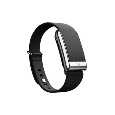 Whoop 5.0 Leatherluxe Tapered Black with Titanium Band (Strap Only)
