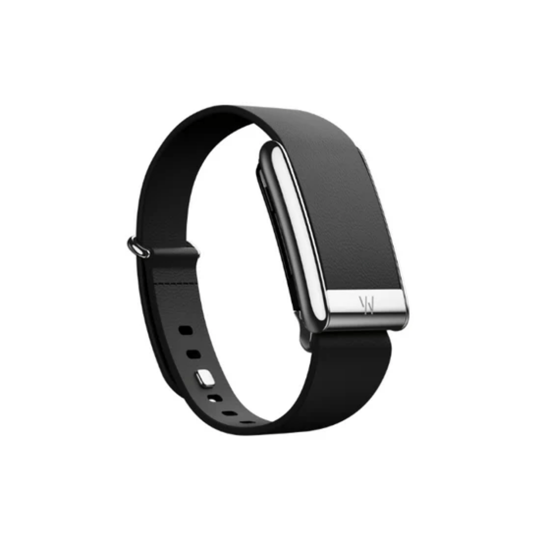 Whoop 5.0 Leatherluxe Tapered Black with Titanium Band (Strap Only)