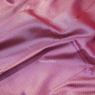 Blue Dual Tone Pure Kanjivaram Silk Saree