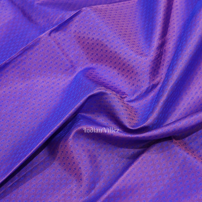 Blue Dual Tone Pure Kanjivaram Silk Saree