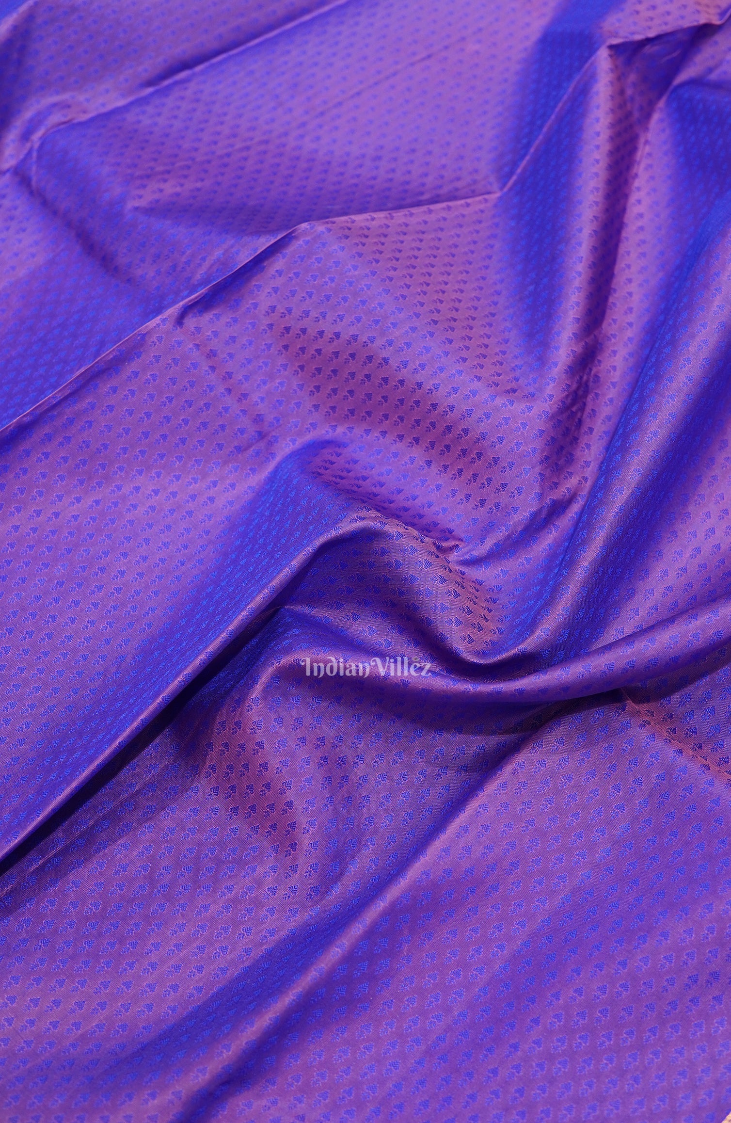 Blue Dual Tone Pure Kanjivaram Silk Saree