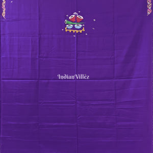 Violet Nartaki Music Instrumental Pattachitra Kurti Cotton Dress Material