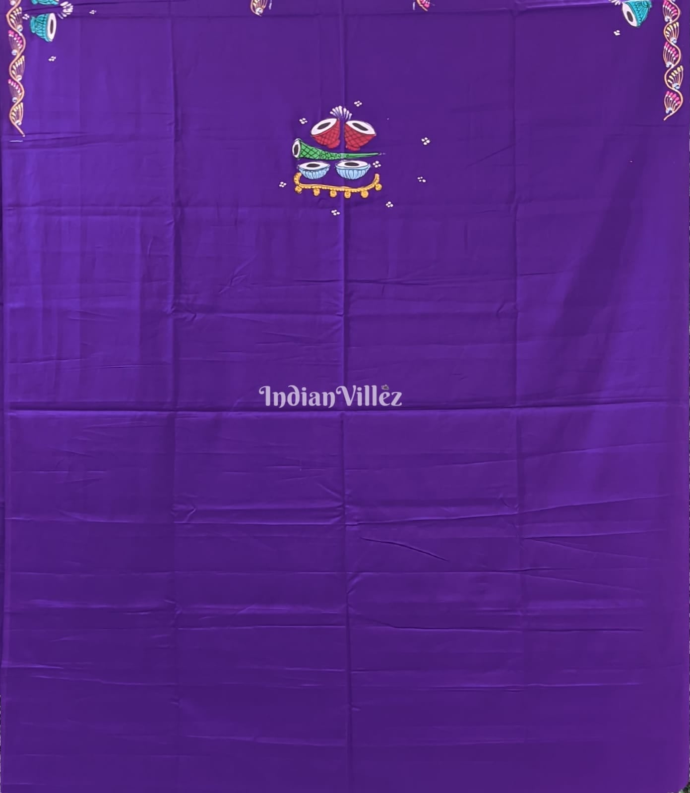 Violet Nartaki Music Instrumental Pattachitra Kurti Cotton Dress Material