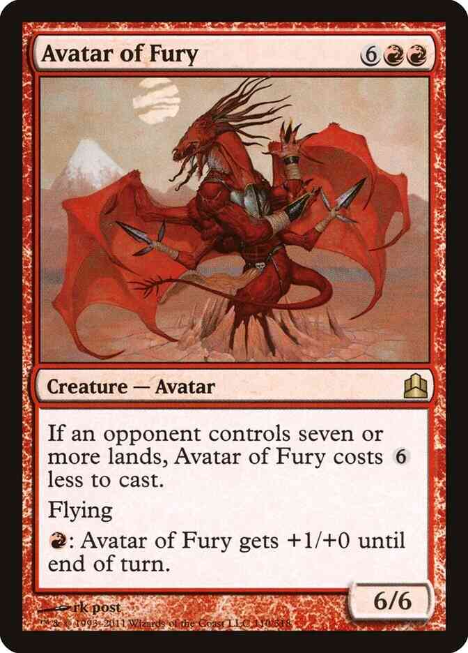 Avatar of Fury [110] [Commander 2011] [Non-Foil]