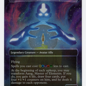 Avatar Aang // Aang, Master of Elements - Borderless - Headliner - Raised Foil - Scan 14853