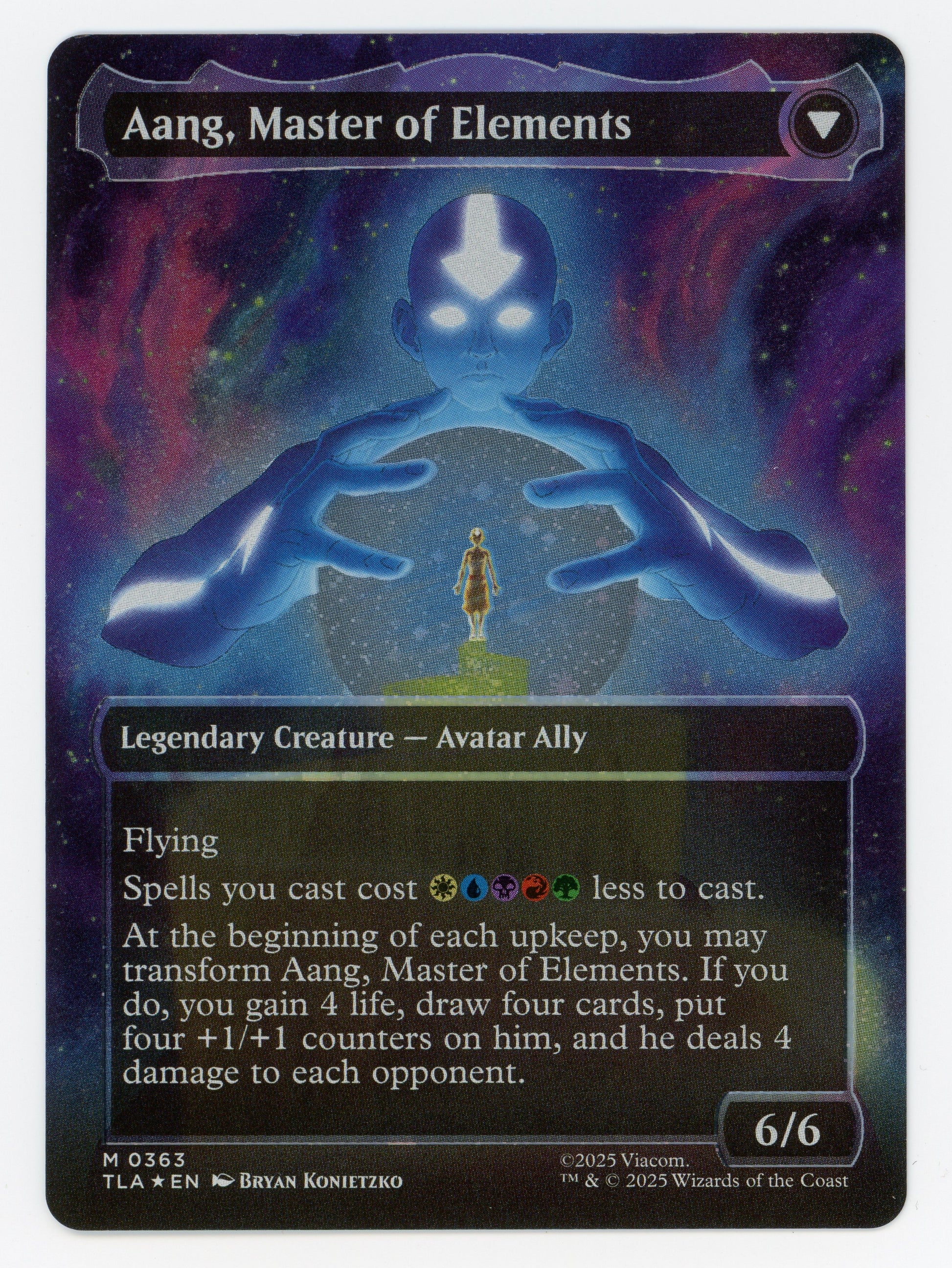 Avatar Aang // Aang, Master of Elements - Borderless - Headliner - Raised Foil - Scan 14853
