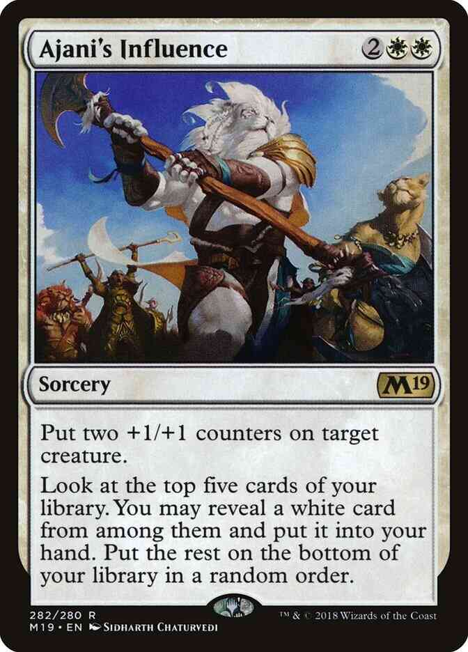 Ajani's Influence [282] [Planeswalker Deck Exclusive] [Core Set 2019] [Non-Foil]
