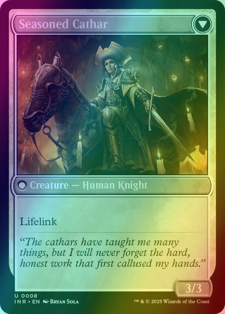 Ambitious Farmhand // Seasoned Cathar [8] [Innistrad Remastered] [Foil]