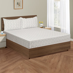 SWAYAM ZINNIA BED SHEET-25061