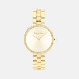 Gleam Women Quartz Light Champagne Dial Analog Stainless Steel Watch 25100014