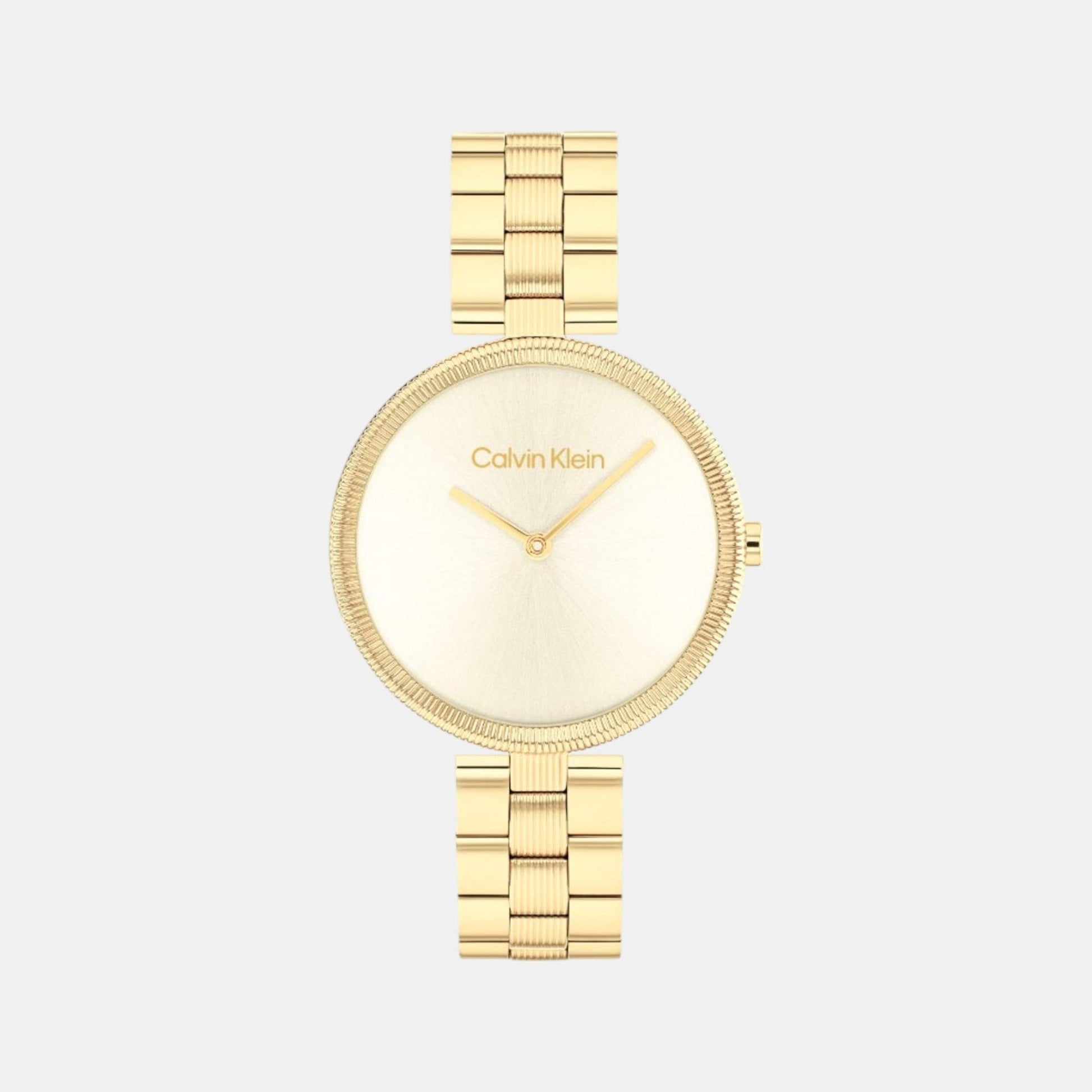 Gleam Women Quartz Light Champagne Dial Analog Stainless Steel Watch 25100014
