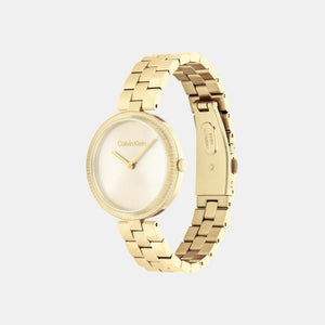Gleam Women Quartz Light Champagne Dial Analog Stainless Steel Watch 25100014