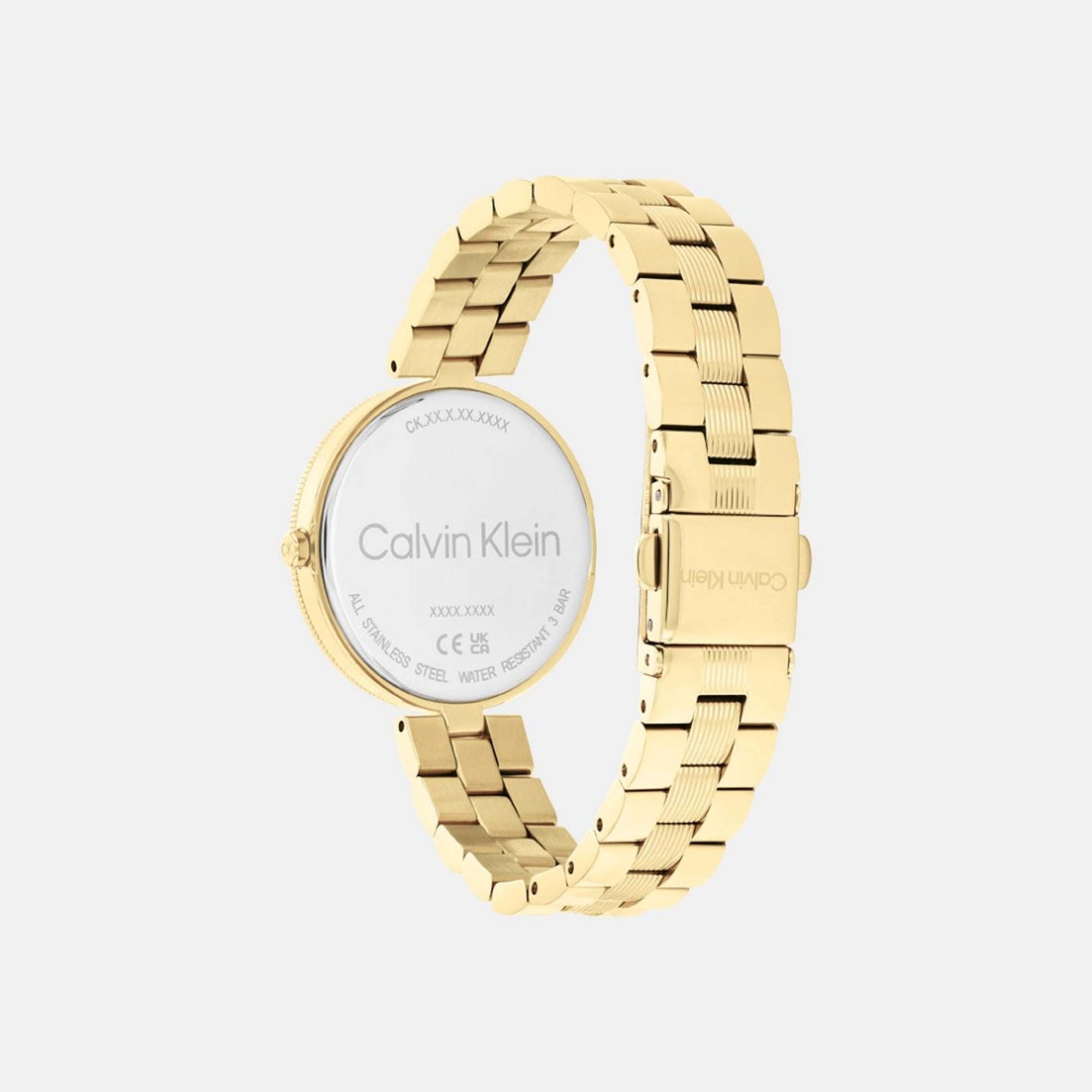 Gleam Women Quartz Light Champagne Dial Analog Stainless Steel Watch 25100014