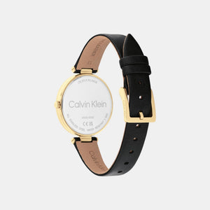 Gleam Women Quartz Black Dial Analog Leather Watch 25100017
