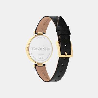 Gleam Women Quartz Black Dial Analog Leather Watch 25100017