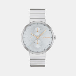 Create Women Quartz Ice Blue Dial Multi-Function Stainless Steel Watch 25100032