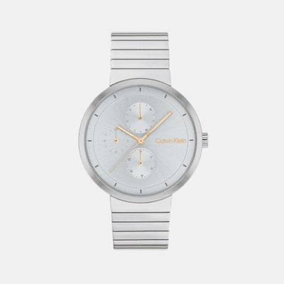 Create Women Quartz Ice Blue Dial Multi-Function Stainless Steel Watch 25100032