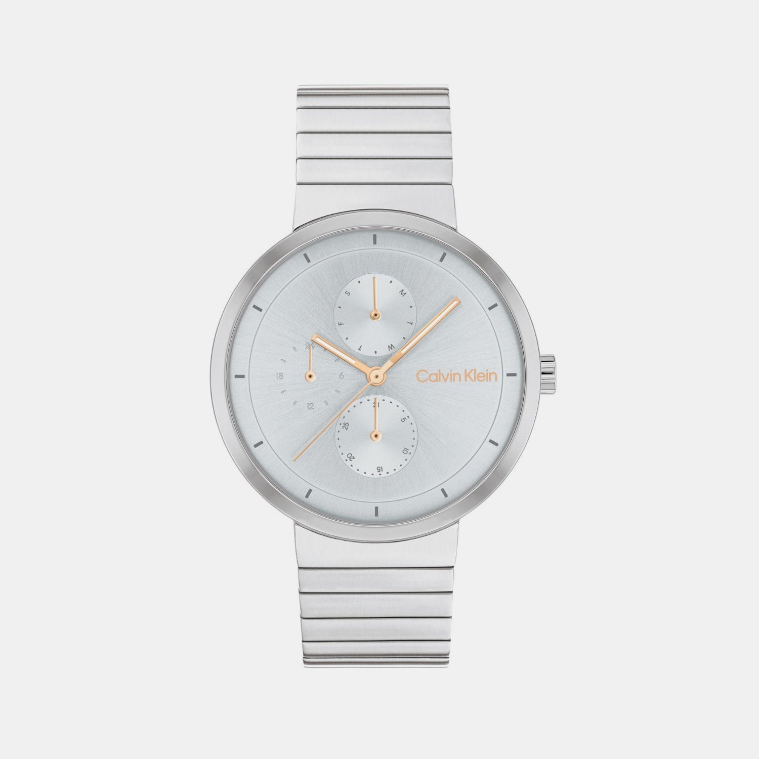 Create Women Quartz Ice Blue Dial Multi-Function Stainless Steel Watch 25100032