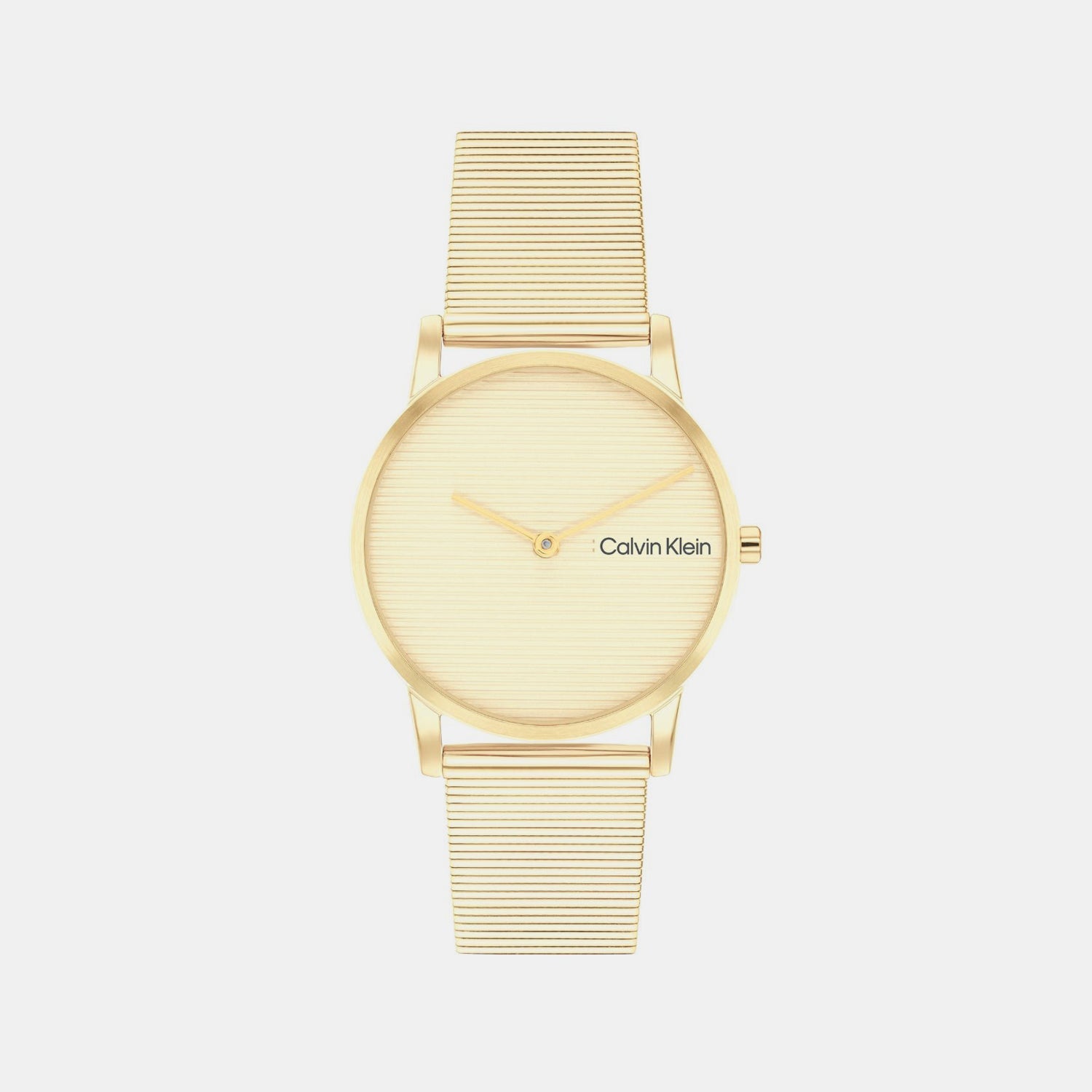 Ck Feel Women Quartz Light Gold Dial Analog Stainless Steel Watch 25100035