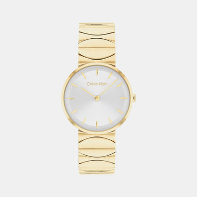 Ck Enchant Women Quartz Silver Dial Analog Stainless Steel Watch 25100043
