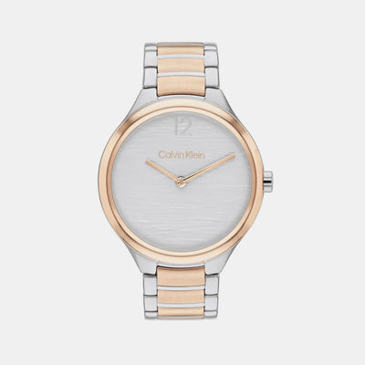 Delight Women Quartz Silver Dial Analog Stainless Steel Watch 25100049