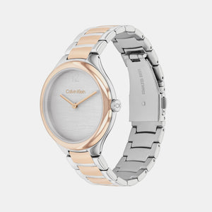Delight Women Quartz Silver Dial Analog Stainless Steel Watch 25100049
