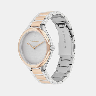 Delight Women Quartz Silver Dial Analog Stainless Steel Watch 25100049