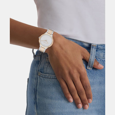 Delight Women Quartz Silver Dial Analog Stainless Steel Watch 25100049