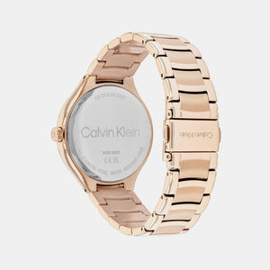 Delight Women Quartz Carnation Gold Dial Analog Stainless Steel Watch 25100050
