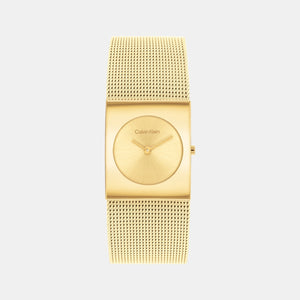 Ck Pulse Women Quartz Gold Dial Analog Stainless Steel Watch 25100062