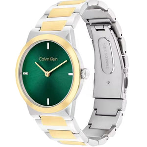 Calvin Klein Linear Elegance  Green Dial  Women 32mm 25100087