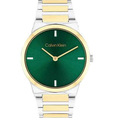 Calvin Klein Linear Elegance  Green Dial  Women 32mm 25100087