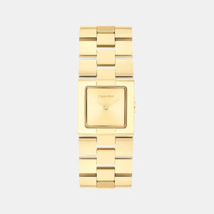 Ck Meridian Women Quartz Thin Gold Dial Analog Stainless Steel Watch 25100089