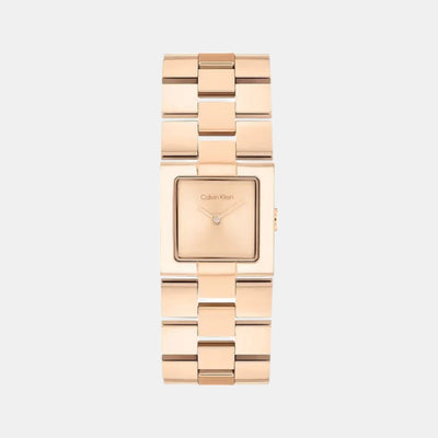 Ck Meridian Women Quartz Light Rose Gold Dial Analog Stainless Steel Watch 25100090
