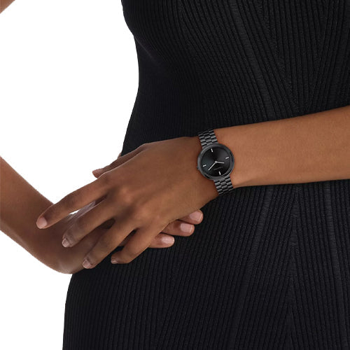 Calvin Klein Twisted Bezel Black Dial  Women 34mm 25100096