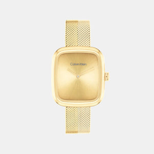 Ck Adore Women Quartz Gold Dial Analog Stainless Steel Watch 25100099