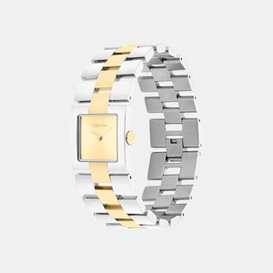 Ck Meridian Women Quartz Thin Gold Dial Analog Stainless Steel Watch 25100115
