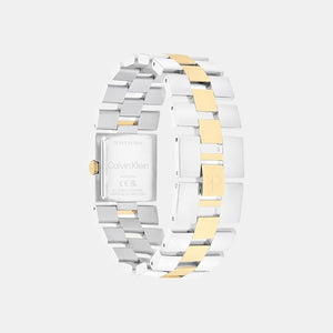 Ck Meridian Women Quartz Thin Gold Dial Analog Stainless Steel Watch 25100115