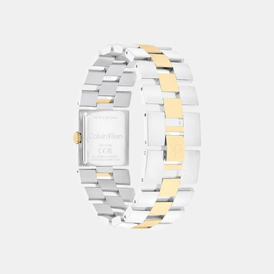 Ck Meridian Women Quartz Thin Gold Dial Analog Stainless Steel Watch 25100115