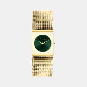Ck Pulse Women Quartz Green Dial Analog Stainless Steel Watch 25100136